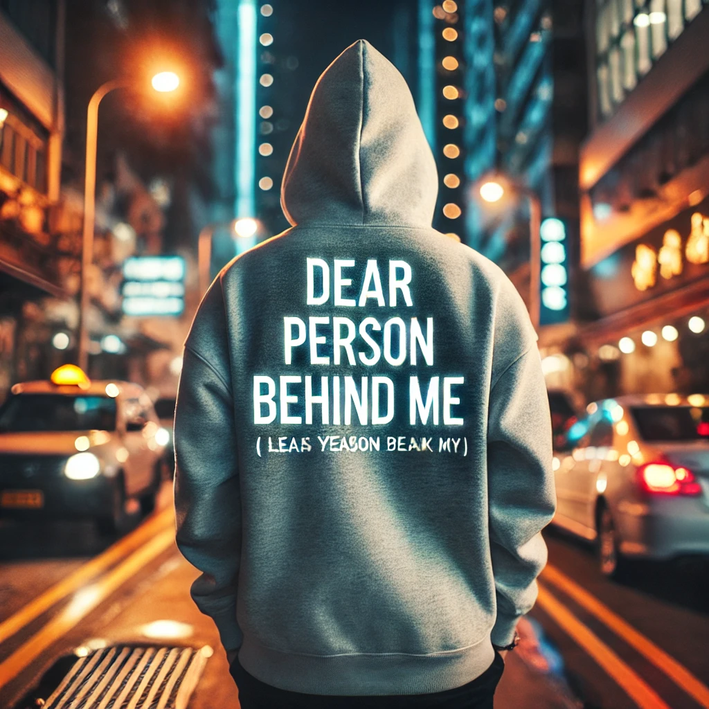 Dear Person Behind Me Hoodie: Embrace Style and Comfort